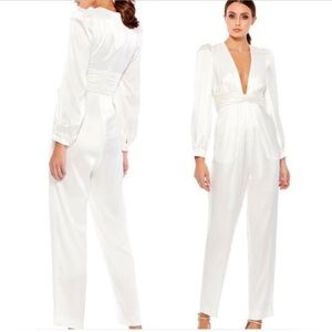 Ieena by Mac Duggal 2647 White Jumpsuit